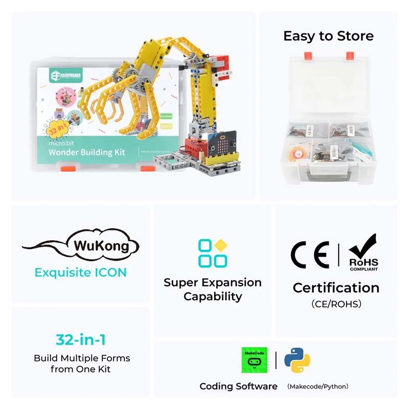 „Wonder“ robotikos konstravimo rinkinys (be micro:bit plokštės) - Image 6